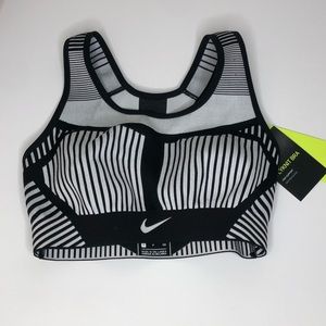 Nike High Support Sports Bra Gym Black/Gray Sz S